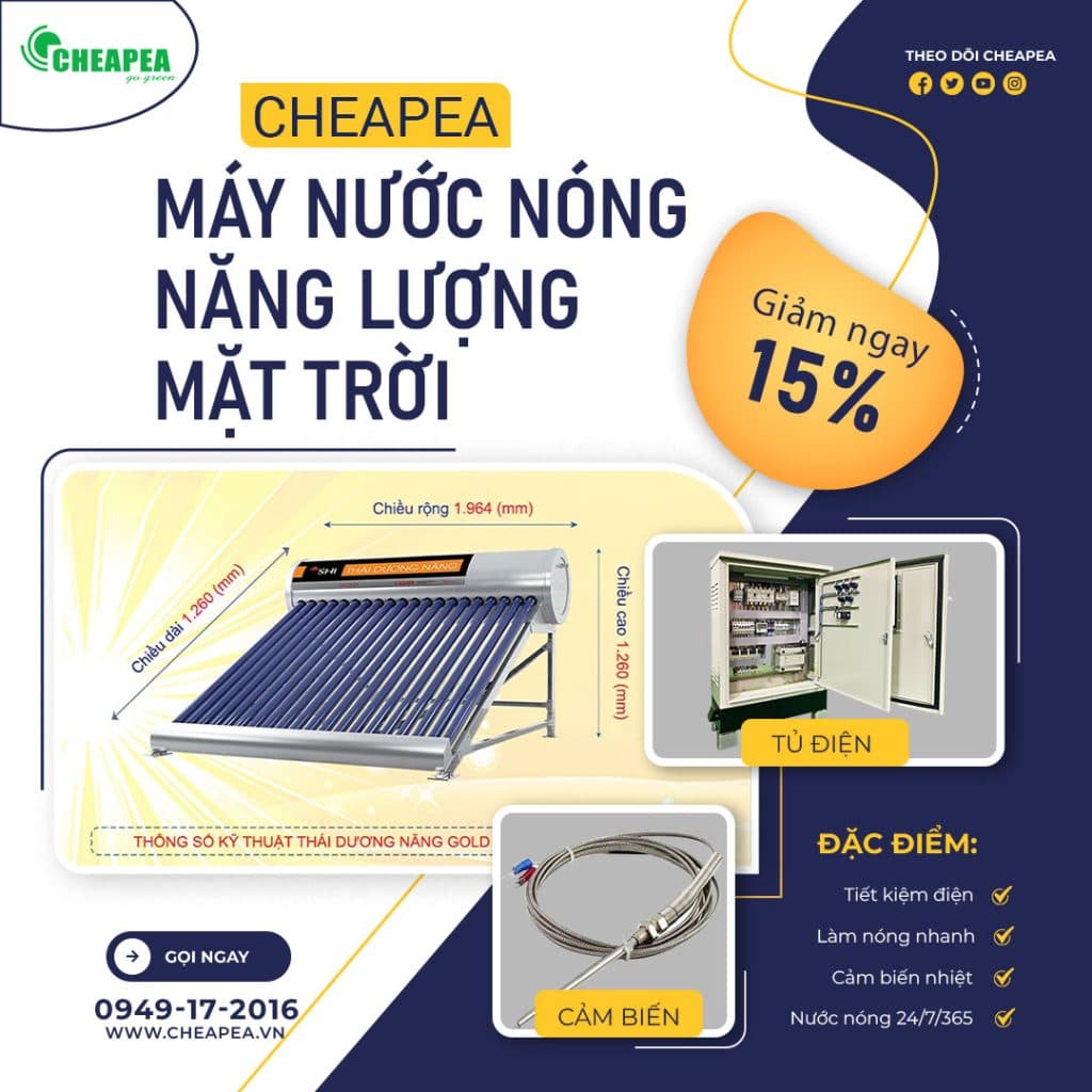 Máy nước nóng NLMT Thái dương năng Sơn Hà SH Gold58-140
