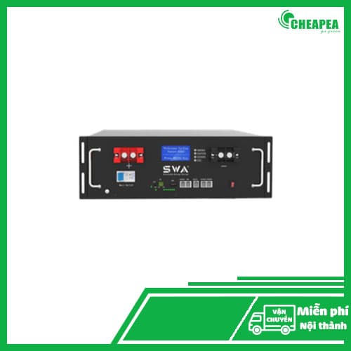 Pin lưu trữ Năng lượng mặt trời Cao cấp SWA 5.12Kwh | 51.2V – 100Ah Dạng Tủ Rack