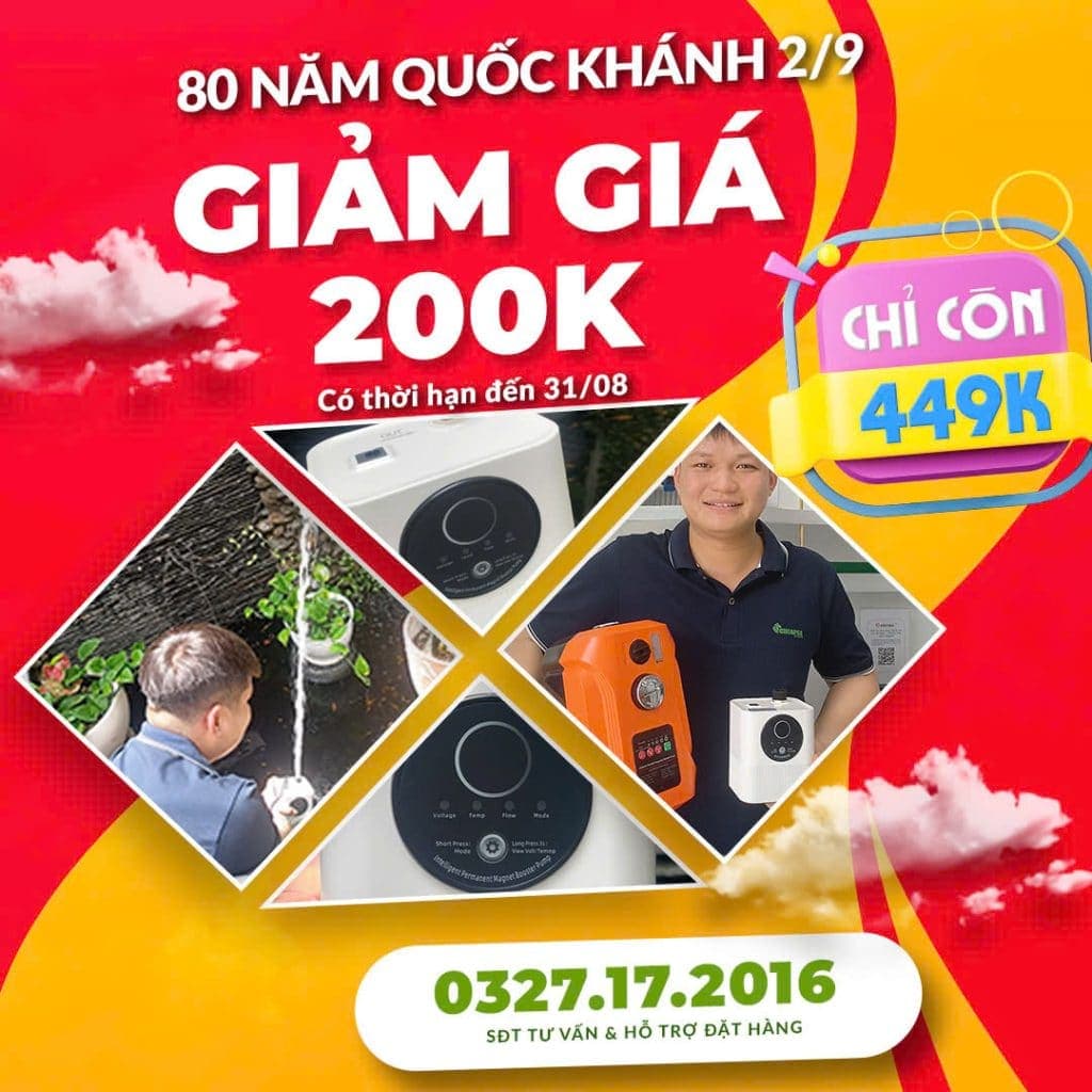 Bơm tăng áp thông minh mini Hangge 15ZY18-70P-3 / Bảo hành 24 tháng