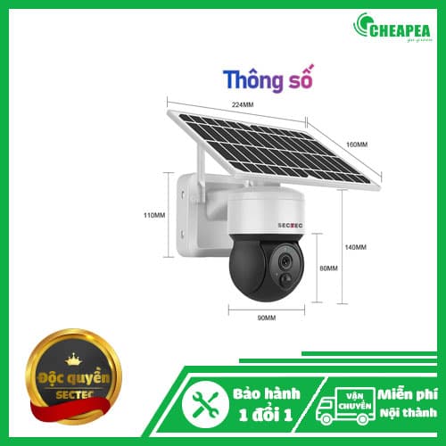 Camera năng lượng mặt trời SECTEC 4G