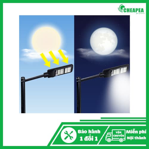Đèn Năng lượng mặt trời liền thể 120W – Chống nước mẫu mới