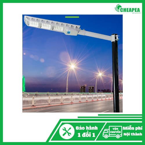Đèn đường Năng lượng mặt trời 300W – Vỏ kim loại