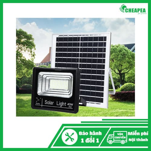Đèn đường Năng lượng mặt trời 40W – Có màn hình báo pin
