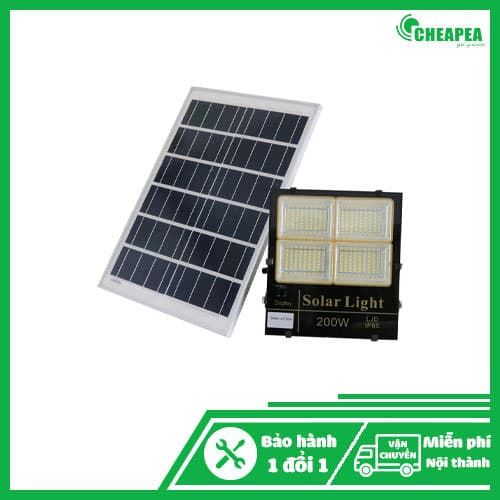 Đèn pha 200W Năng lượng mặt trời – 03 chế độ màu