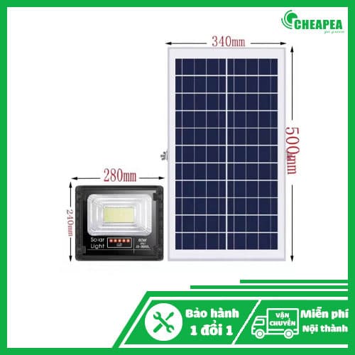 Đèn Pha Led Năng Lượng Mặt Trời JD-8860L (công suất 60W)