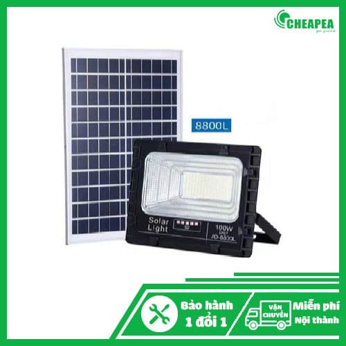 Đèn Pha Led Năng Lượng Mặt Trời JD-8880L (công suất 100W)