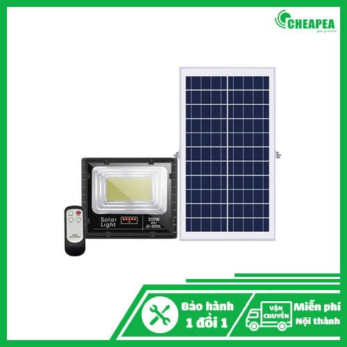 Đèn Pha Led Năng Lượng Mặt JD-88200L (công suất 200W)