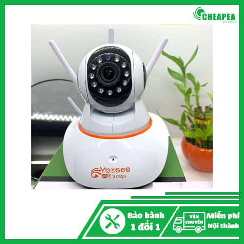 Camera Yoosee 3 Râu 3.0MPX 8 Led HF315W, xoay 360 độ, hỗ trợ cổng LAN