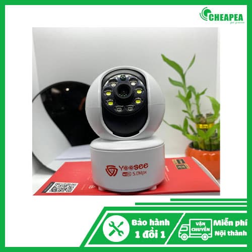 Camera Yoosee 5.0MPX Không Râu A8L5.0, Xoay 360 Độ, Hỗ Trợ Xem Đêm Có Màu